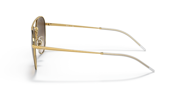 RB3589 Braun auf Gold MetallSunglass Frames von B24, Seitenansicht