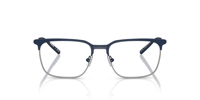 AN6136 Matte Dark Blue & Gunmetal MetallEyeglass Frames von B24, Vorderansicht