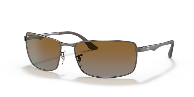 RB3498 Gunmetal MetallSunglass Frames von B24, Dreiviertelansicht