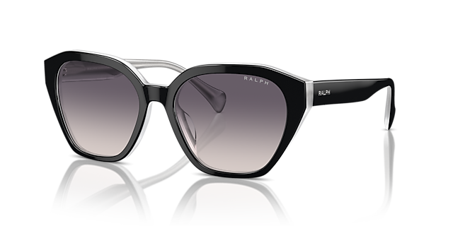 RA5315U Shiny Black On Opal Grey AcetatSunglass Frames von B24, Dreiviertelansicht
