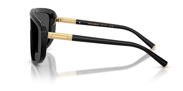 DG4520 Zwart AcetaatSunglass Frames van B24, Zijaanzicht