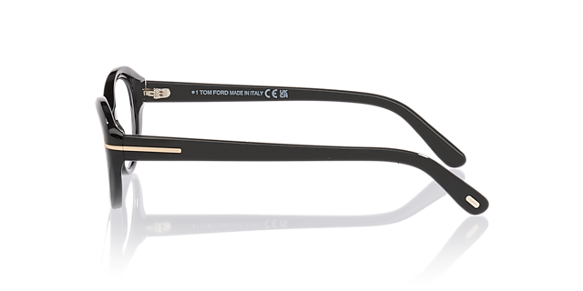 FT6092-B Zwart glanzend AcetaatEyeglass Frames van B24, Zijaanzicht