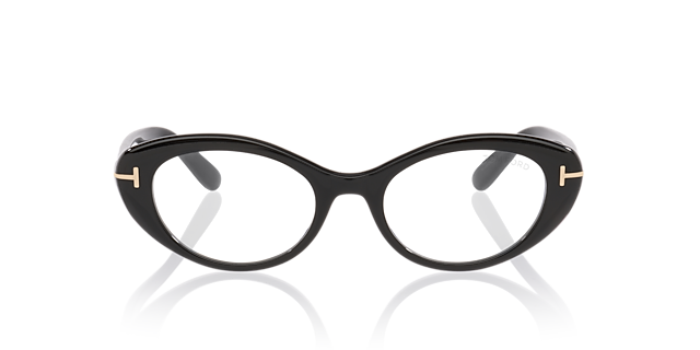 FT6092-B Zwart glanzend AcetaatEyeglass Frames van B24, Vooraanzicht