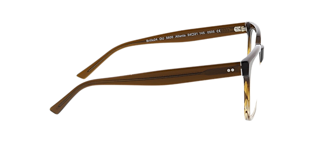 Atlanta Gradiënt bruin AcetaatEyeglass Frames van B24, Zijaanzicht