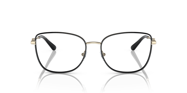 MK3065J Lichtgoud & zwart MetaalEyeglass Frames van B24, Vooraanzicht