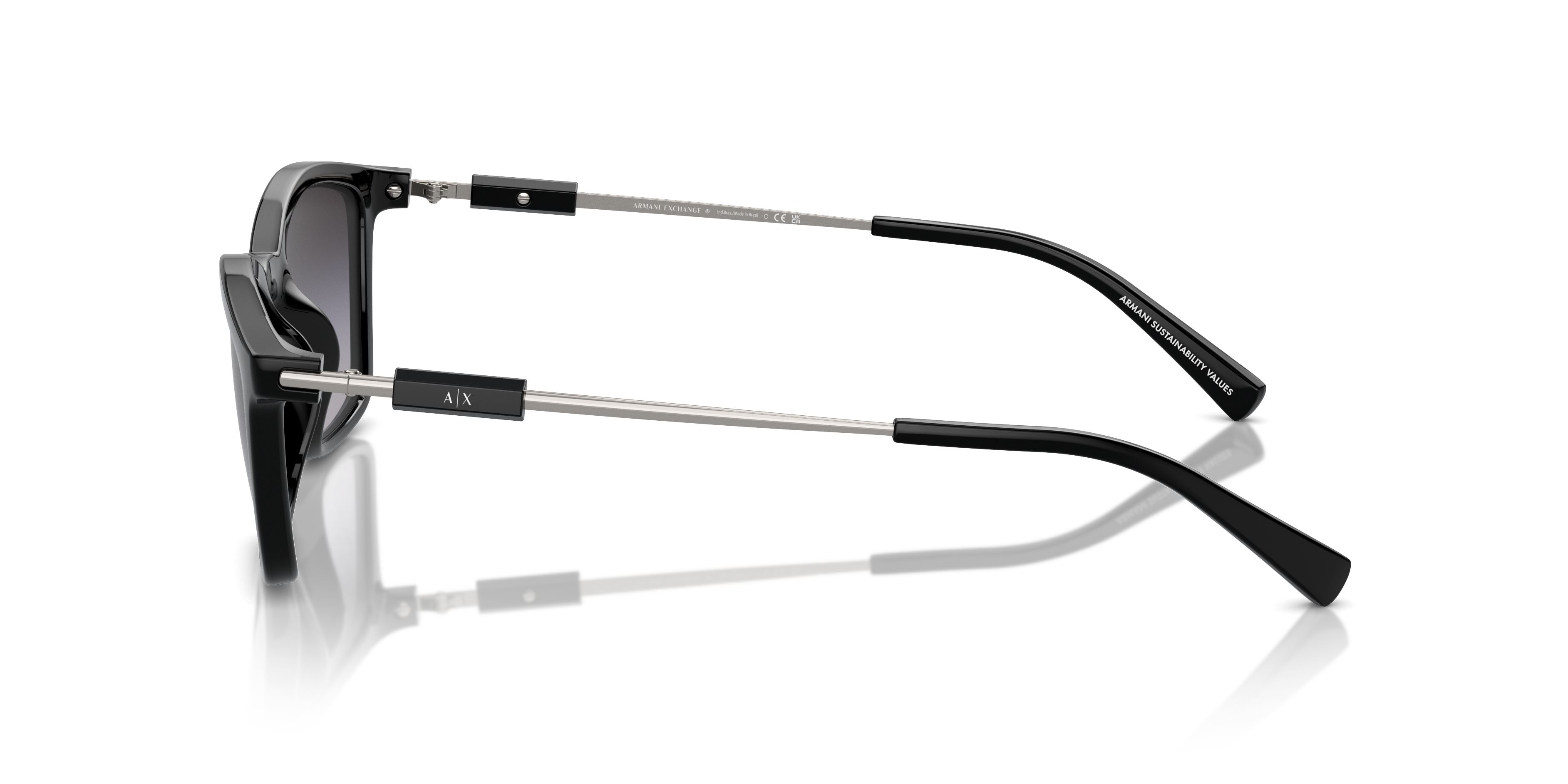 AX4146SU Schwarz glänzend KunststoffSunglass Frames von B24, Seitenansicht
