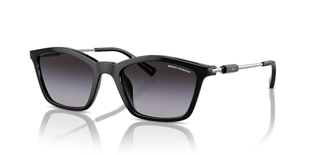 AX4146SU Schwarz glänzend KunststoffSunglass Frames von B24, Dreiviertelansicht