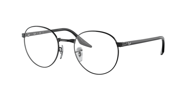 RB3691V Zwart MetaalEyeglass Frames van B24, Hoekweergave
