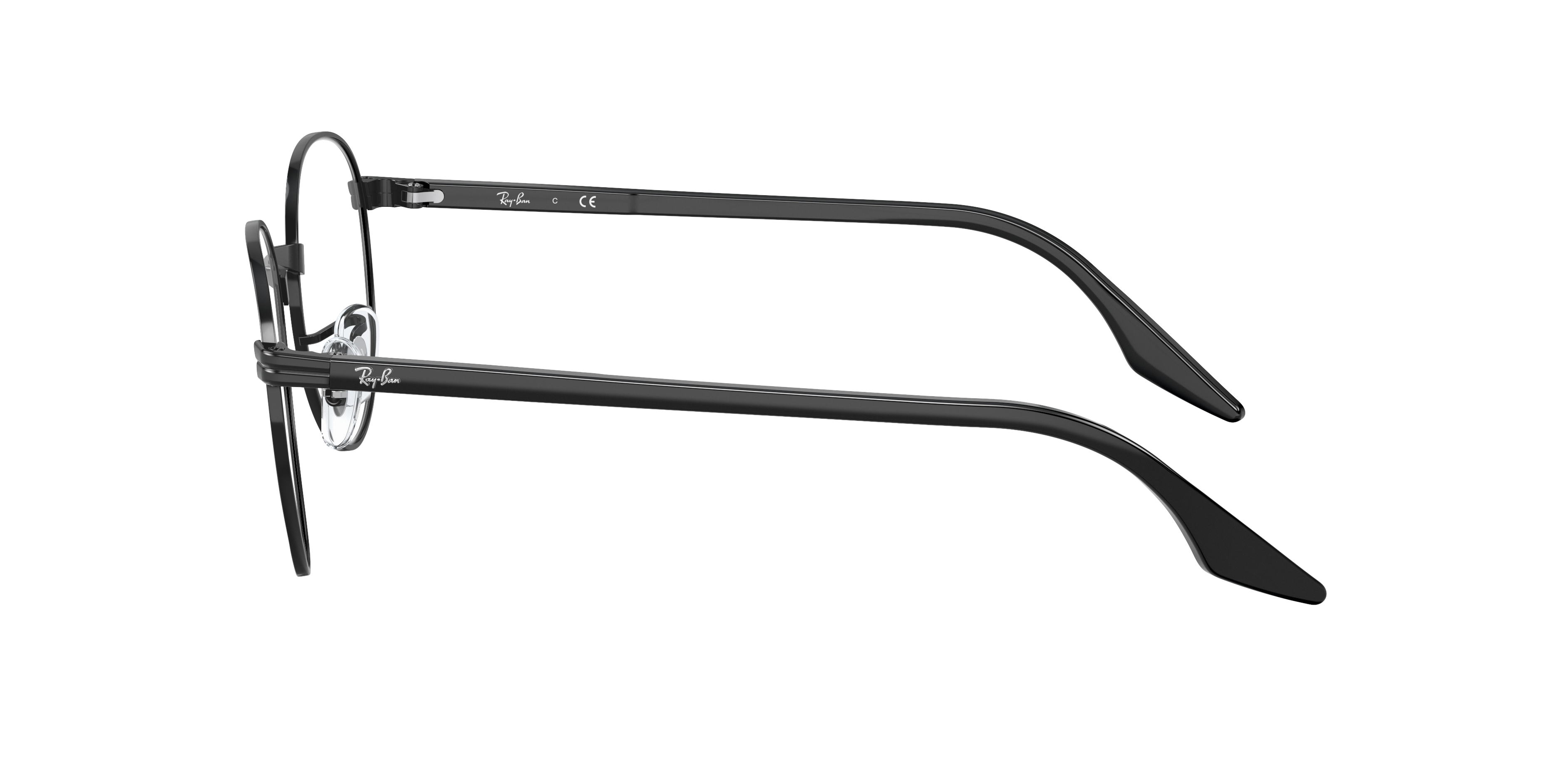 RB3691V Zwart MetaalEyeglass Frames van B24, Zijaanzicht