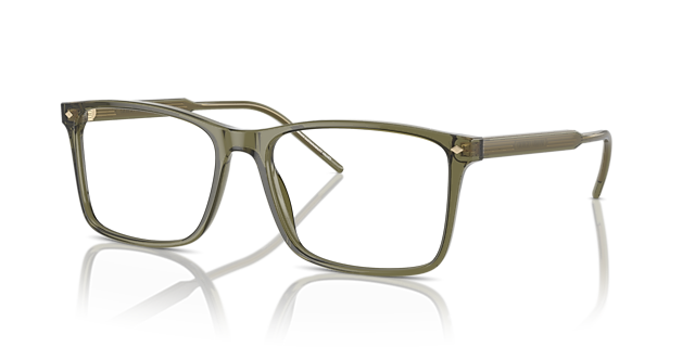 AR7258 Transparent Grün AcetatEyeglass Frames von B24, Dreiviertelansicht