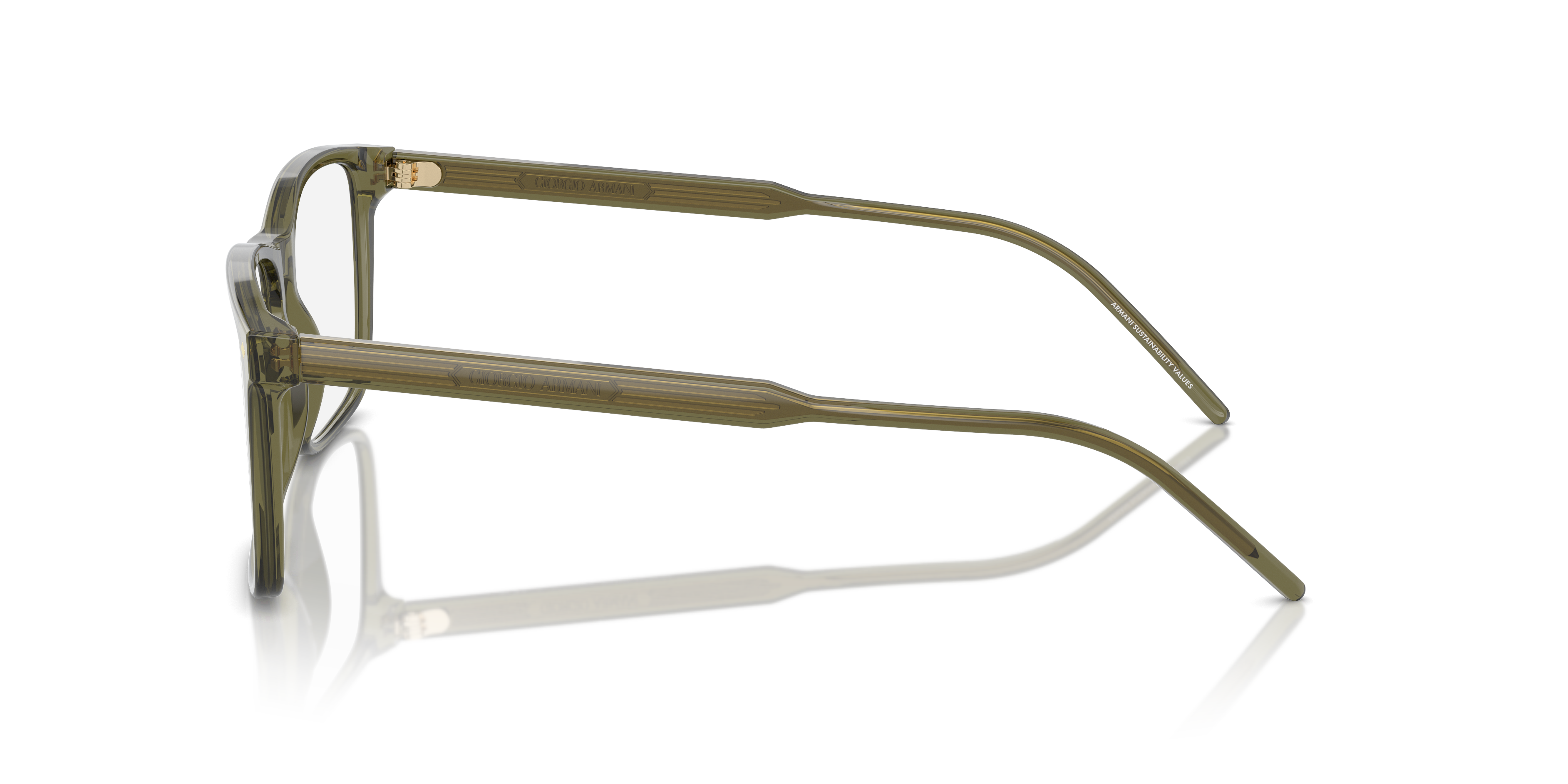 AR7258 Transparent Grün AcetatEyeglass Frames von B24, Seitenansicht