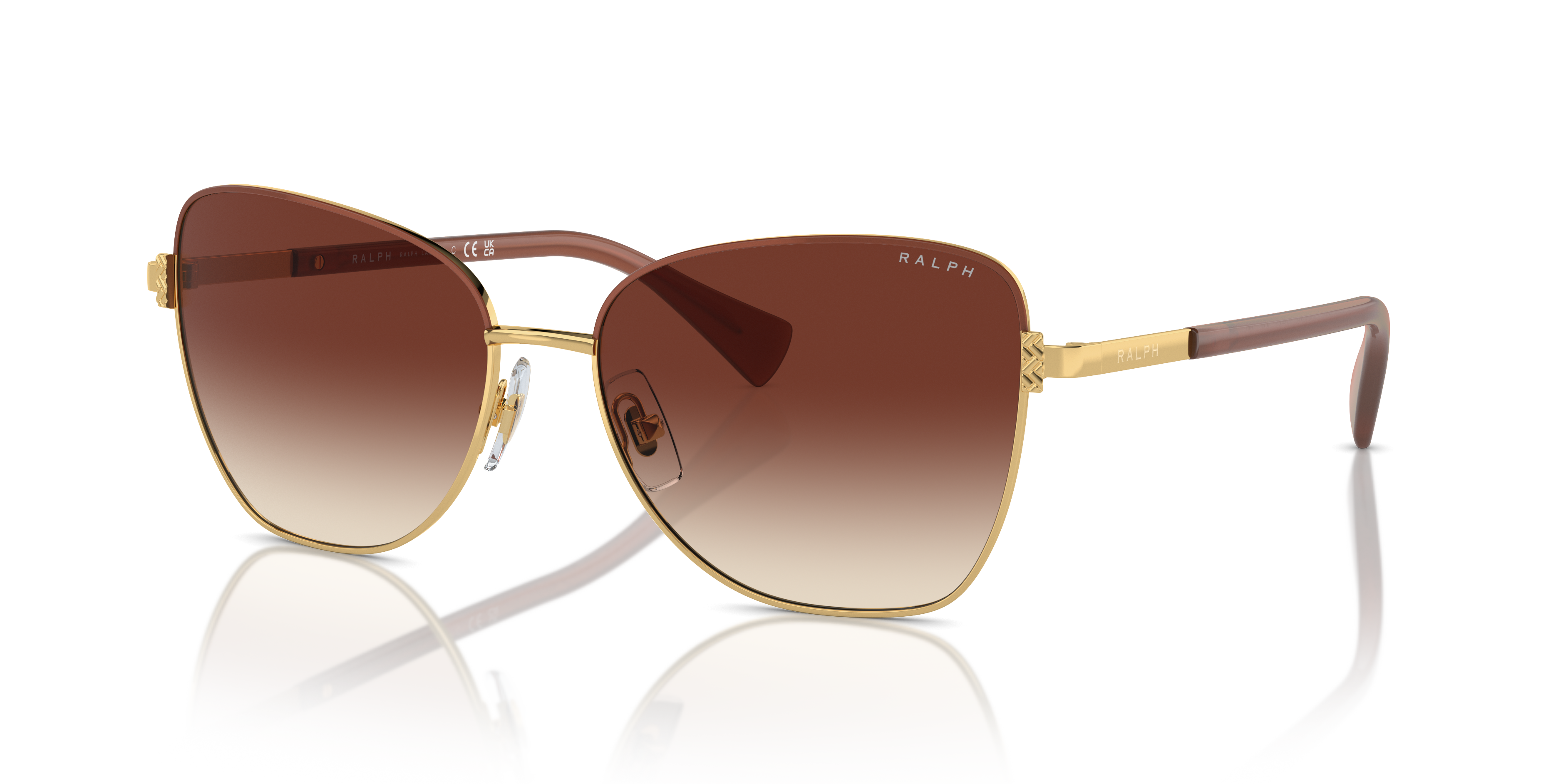 RA4146 Glänzendes Gold MetallSunglass Frames von B24, Dreiviertelansicht