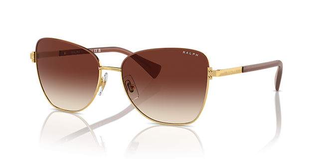 RA4146 Glänzendes Gold MetallSunglass Frames von B24, Dreiviertelansicht