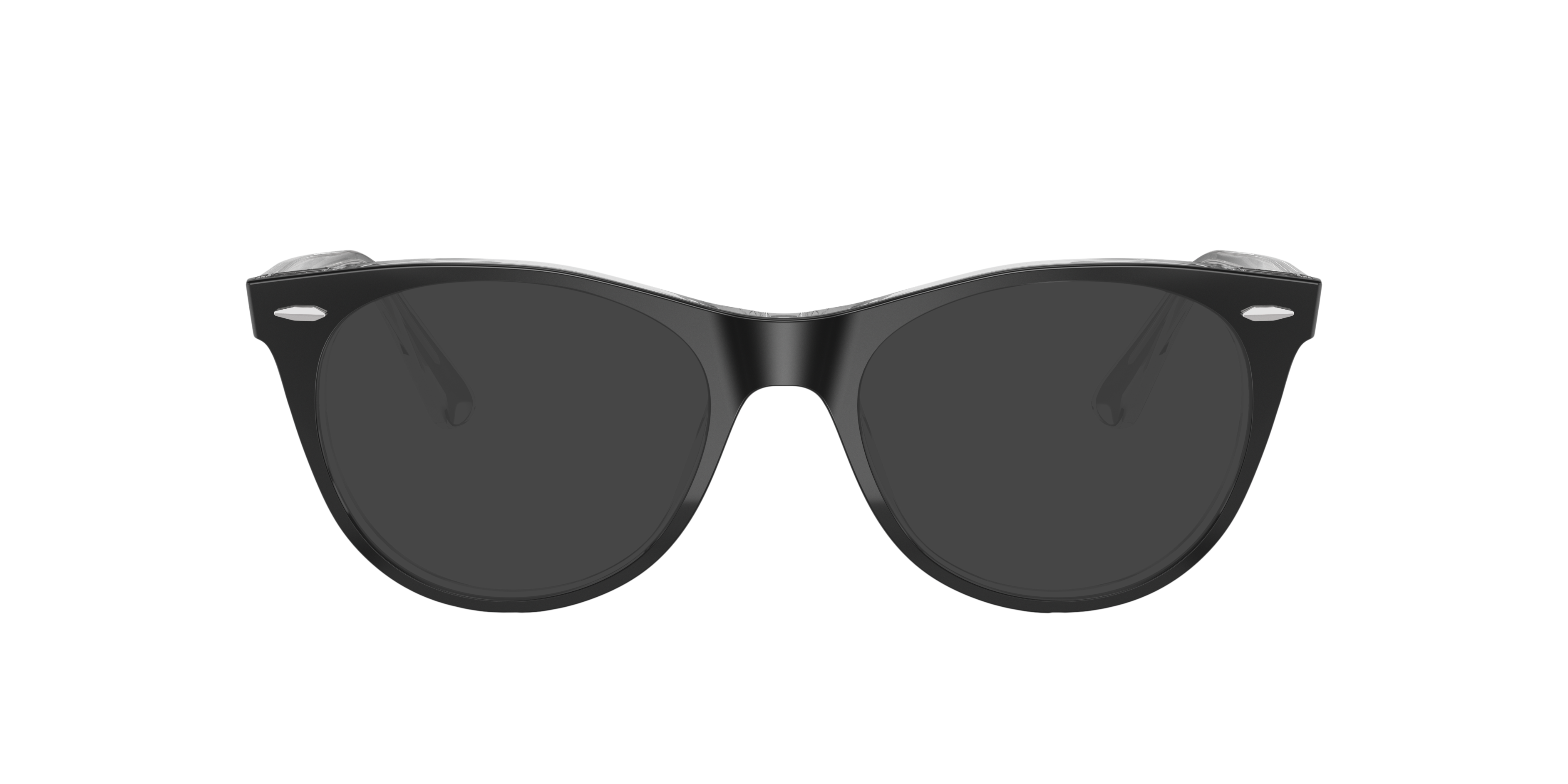 Wayfarer II Optics Zwart op transparant AcetaatEyeglass Frames van B24, met getinte lenzen