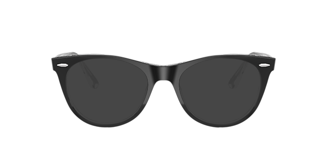 RB2185V Zwart op transparant AcetaatEyeglass Frames van B24, met getinte lenzen