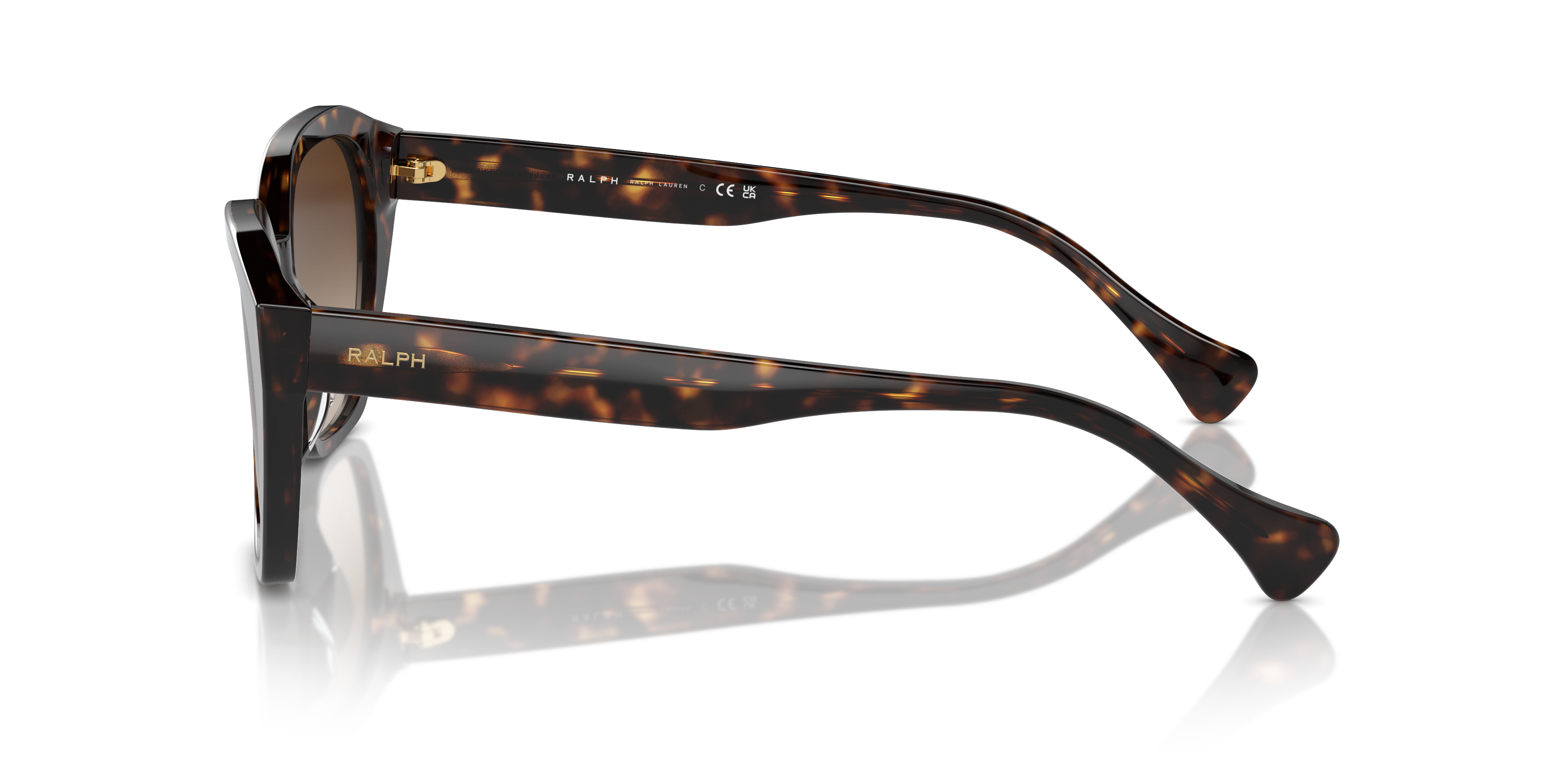 RA5315U Glanzend donker Havana AcetaatSunglass Frames van B24, Zijaanzicht