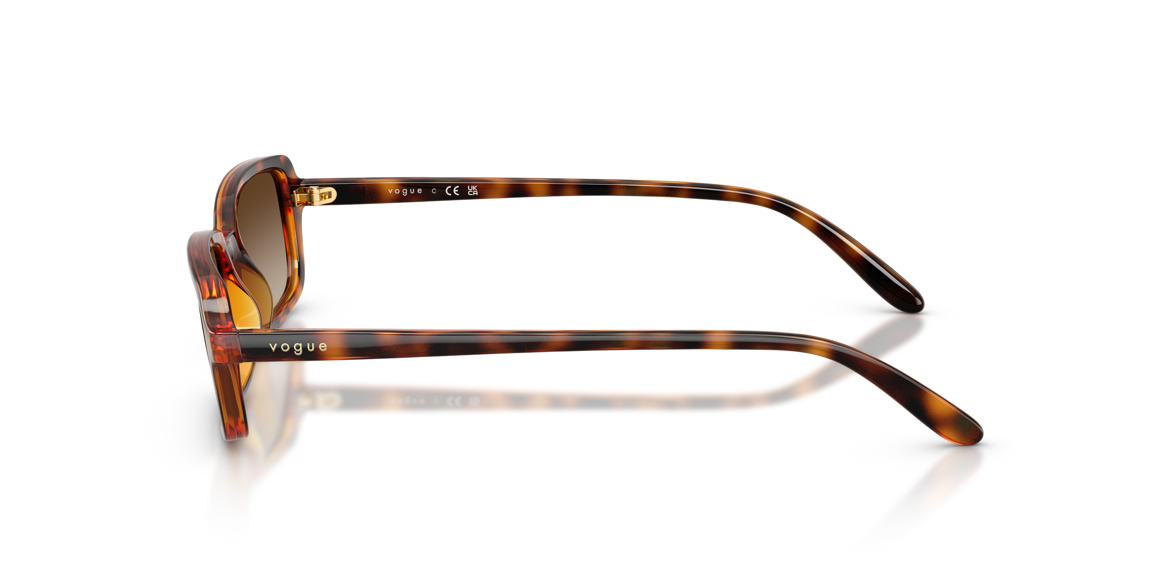 VO5666S Dunkelhavana KunststoffSunglass Frames von B24, Seitenansicht