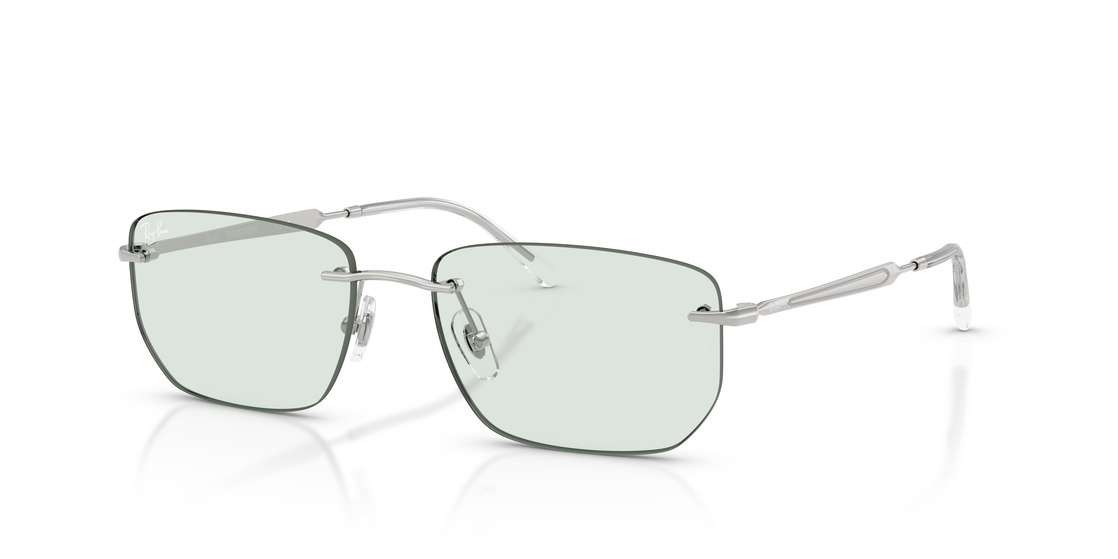 RB3768 Zilver MetaalSunglass Frames van B24, Hoekweergave