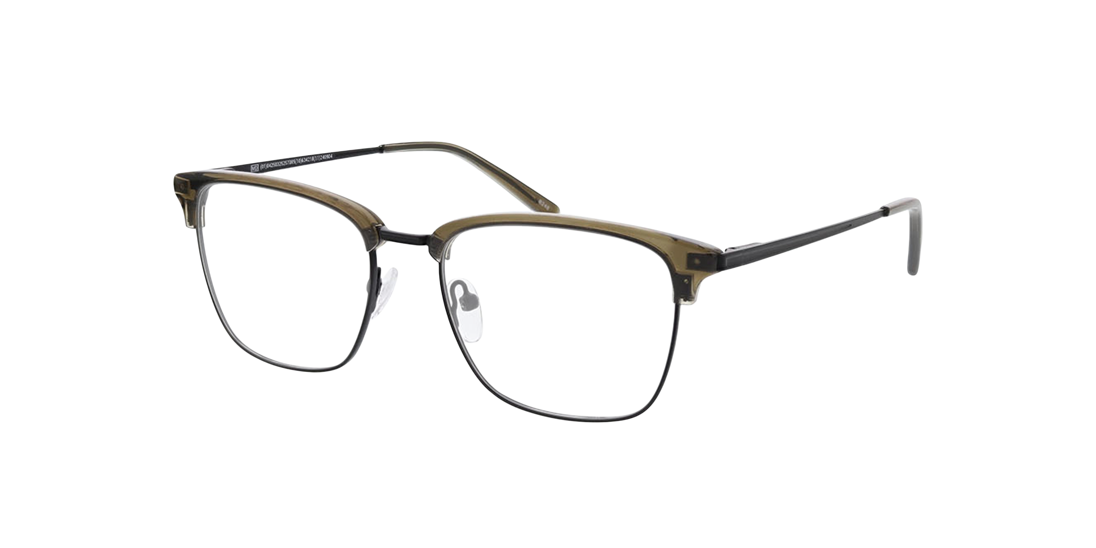 Tupelo Kristal groen  &  matzwart MetaalEyeglass Frames van B24, Hoekweergave