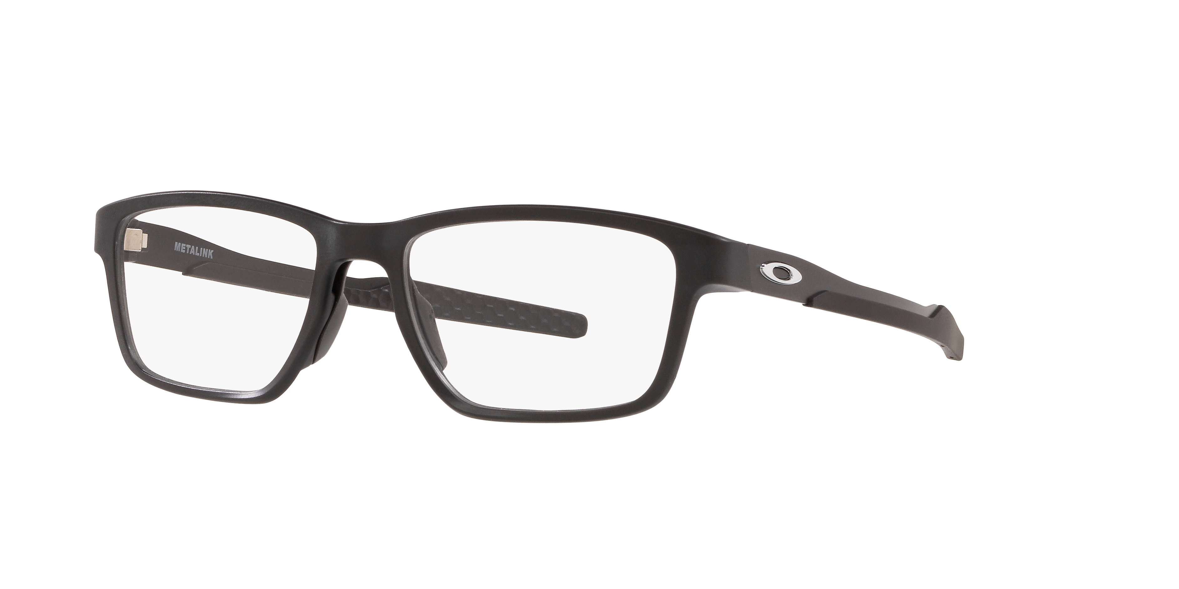 Metalink Satijnglans zwart KunststofEyeglass Frames van B24, Hoekweergave