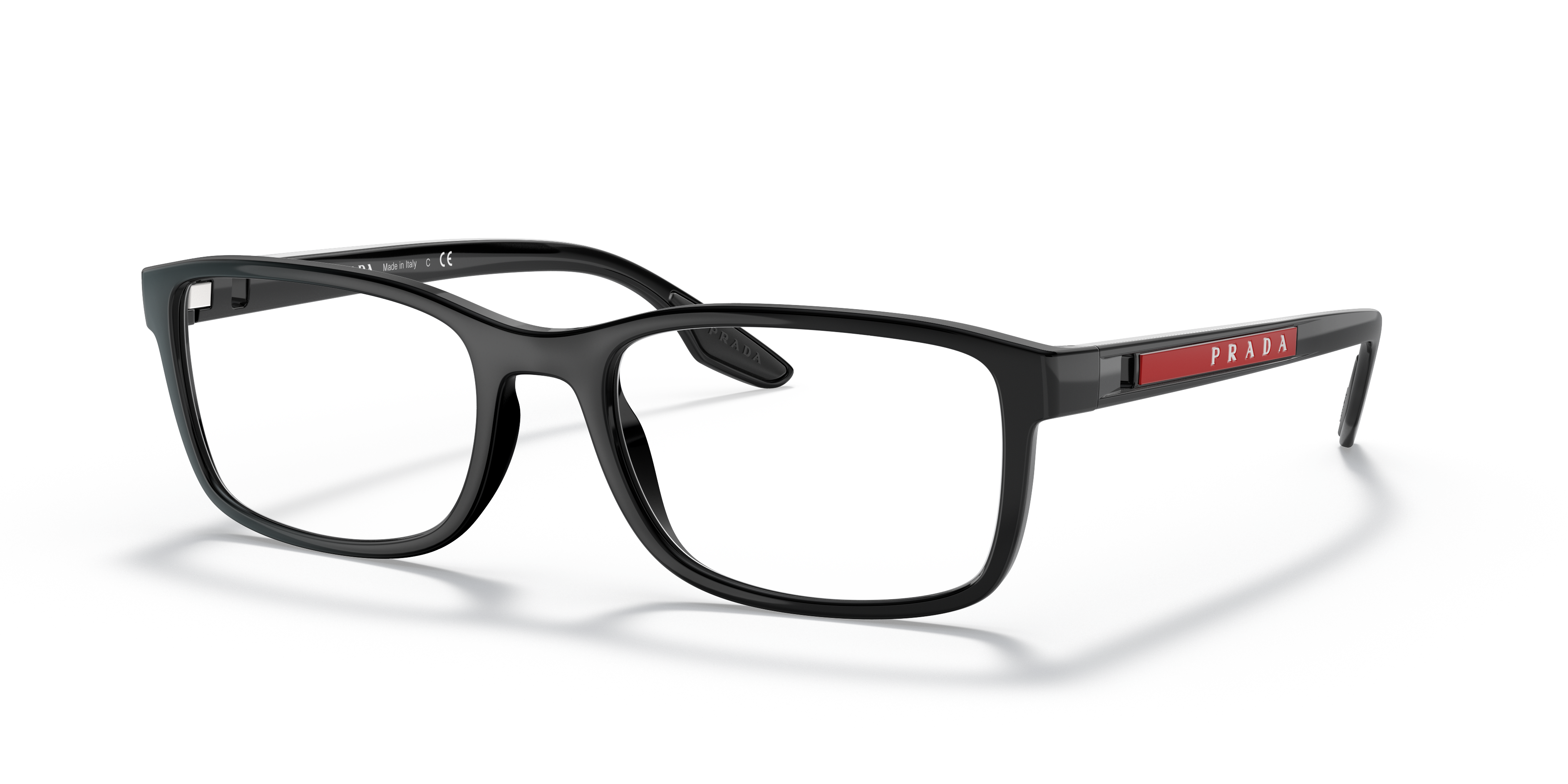 PS 09OV Zwart KunststofEyeglass Frames van B24, Hoekweergave