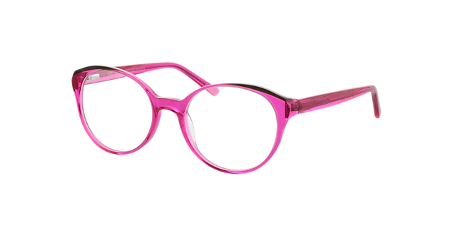 Erica Kristal roze  &  kristal kaki AcetaatEyeglass Frames van B24, Hoekweergave