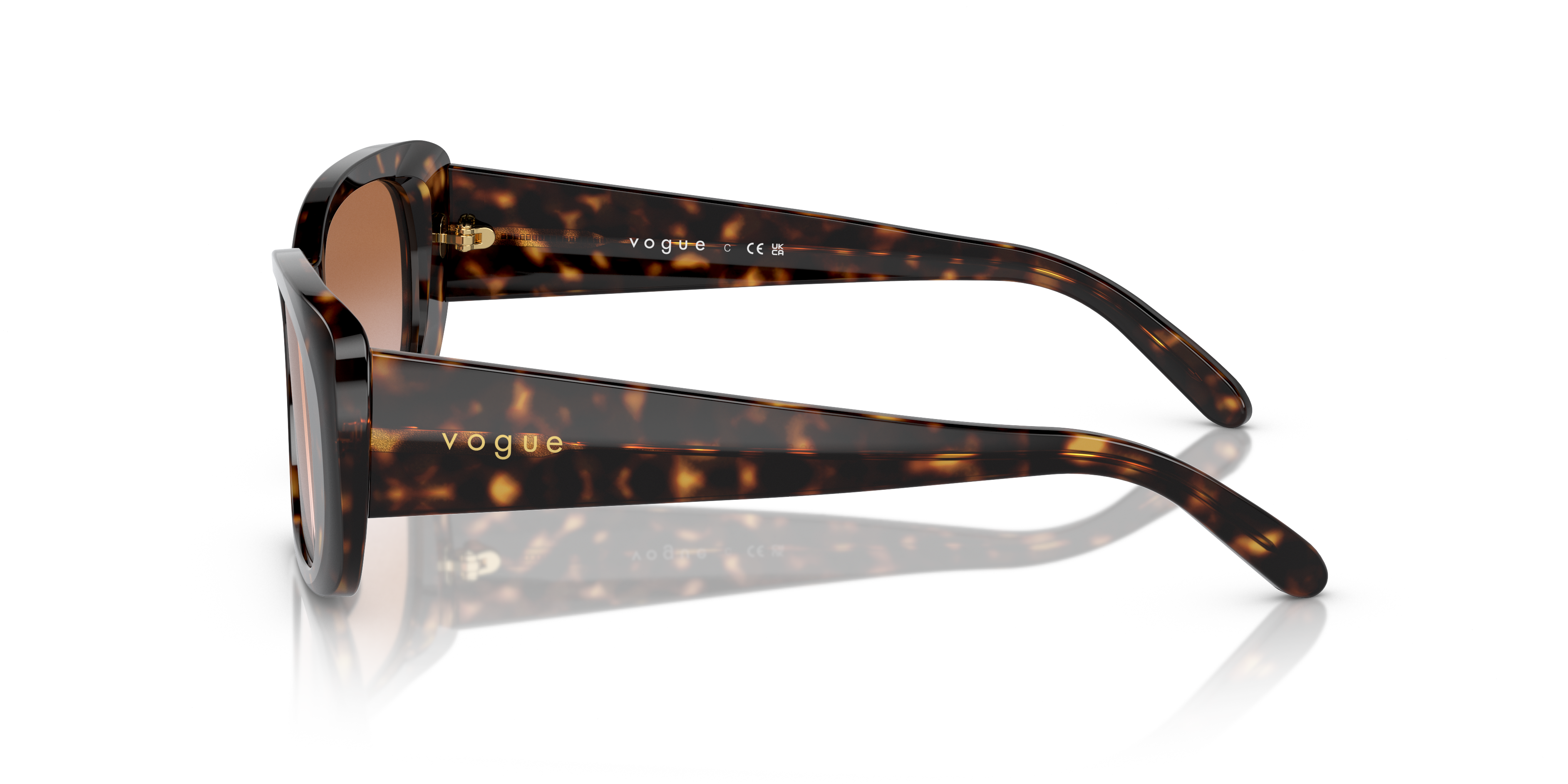 VO2606S Dunkelhavana AcetatSunglass Frames von B24, Seitenansicht