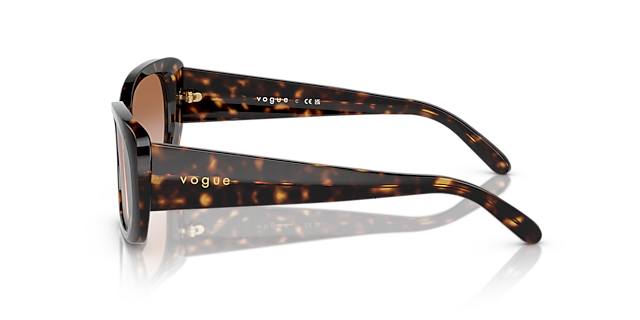 VO2606S Donker Havana AcetaatSunglass Frames van B24, Zijaanzicht
