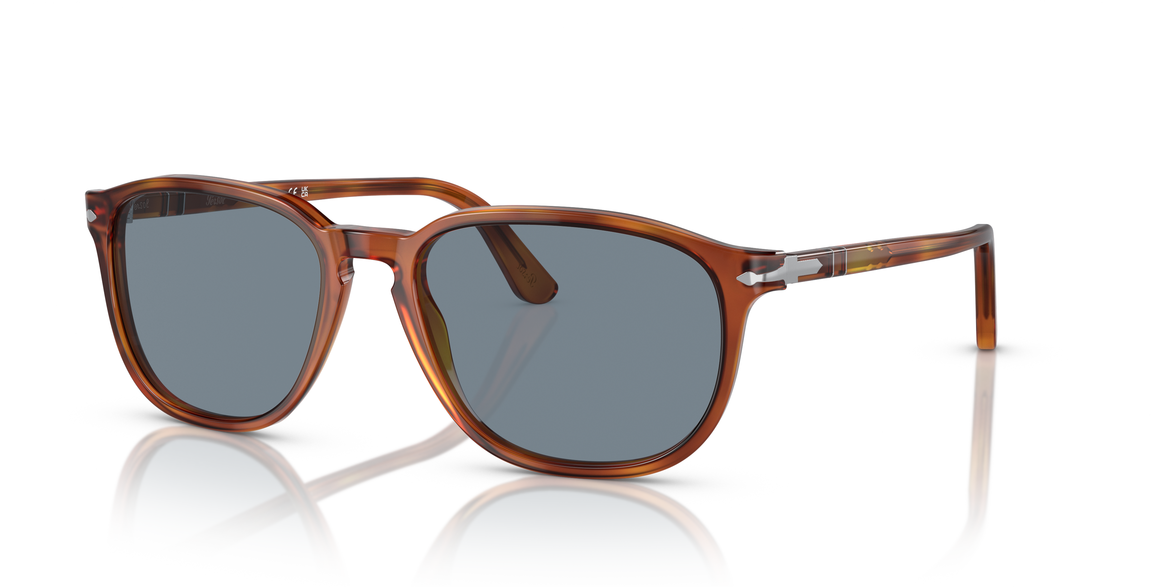 PO3019S Terra Di Siena AcetaatSunglass Frames van B24, Hoekweergave