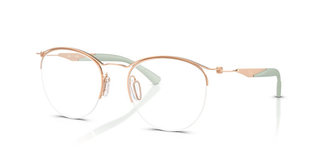 RB7553 Rotgold MetallEyeglass Frames von B24, Dreiviertelansicht