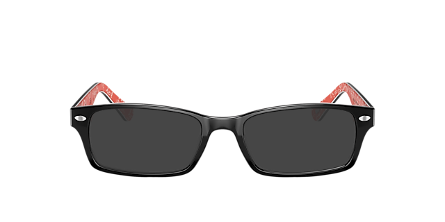 RB5206 Schwarz auf Rot AcetatEyeglass Frames von B24, mit getönten Gläsern