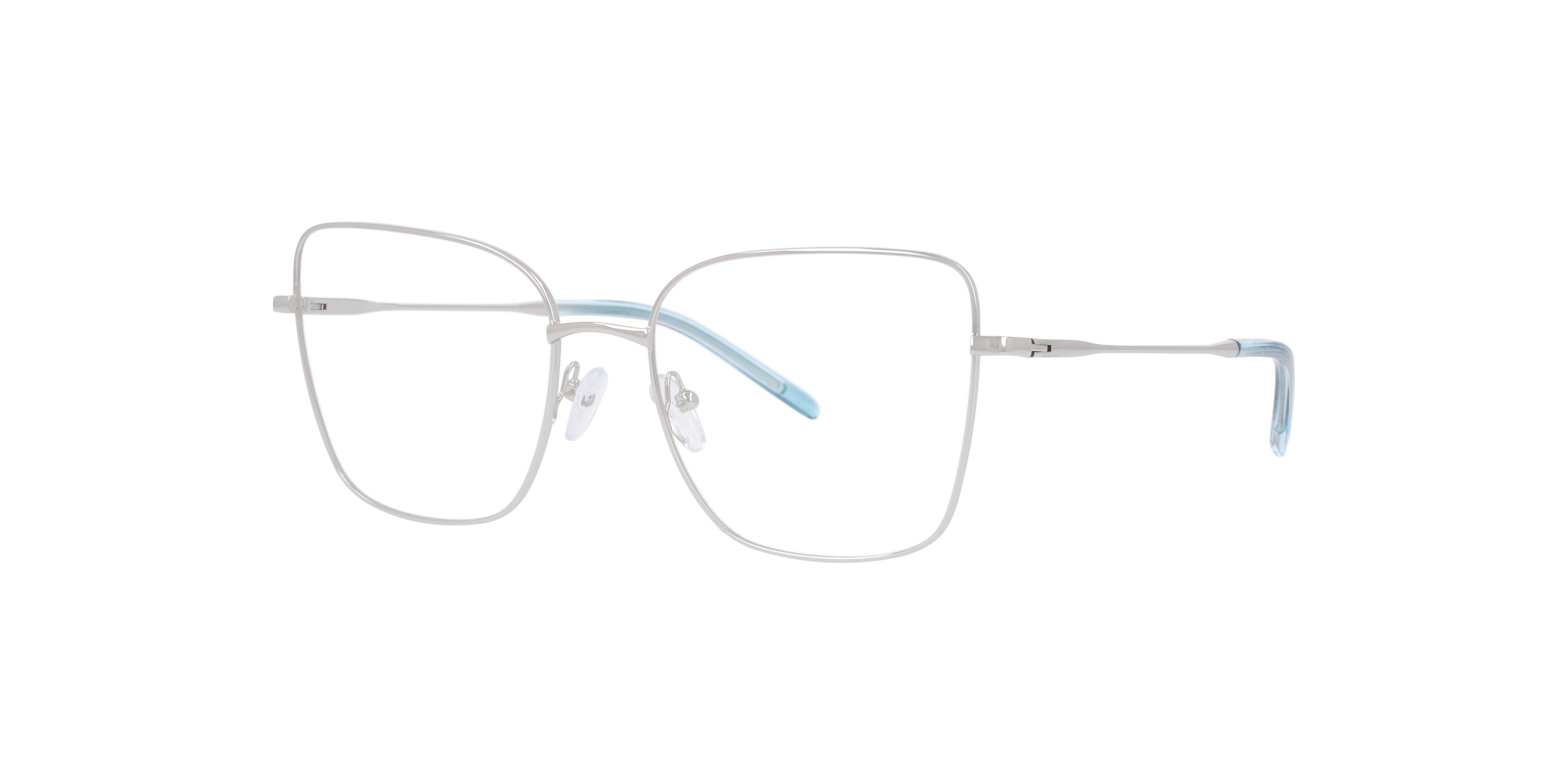 Venice Zilver MetaalEyeglass Frames van B24, Hoekweergave