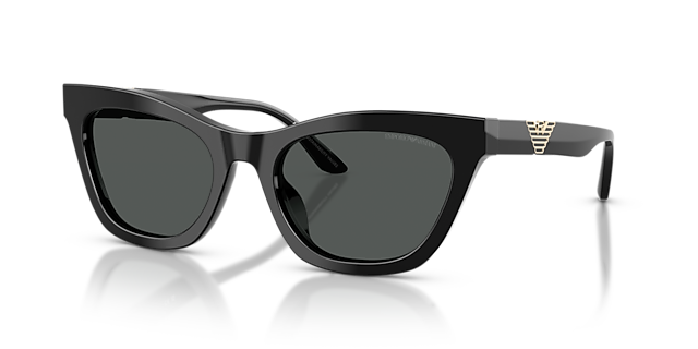 EA4259U Glanzend zwart AcetaatSunglass Frames van B24, Hoekweergave