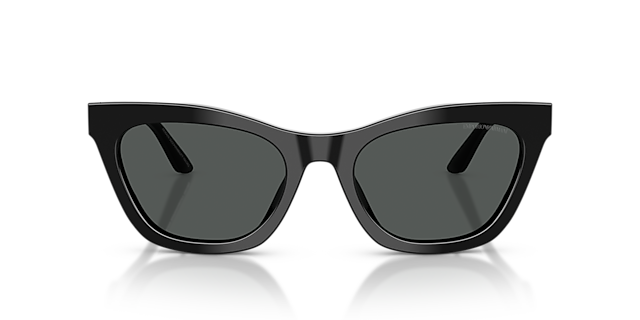 EA4259U Glanzend zwart AcetaatSunglass Frames van B24, Vooraanzicht