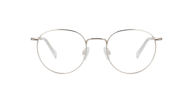 Ceo Large Platinum Silver Titanium TitaanEyeglass Frames van B24, Vooraanzicht