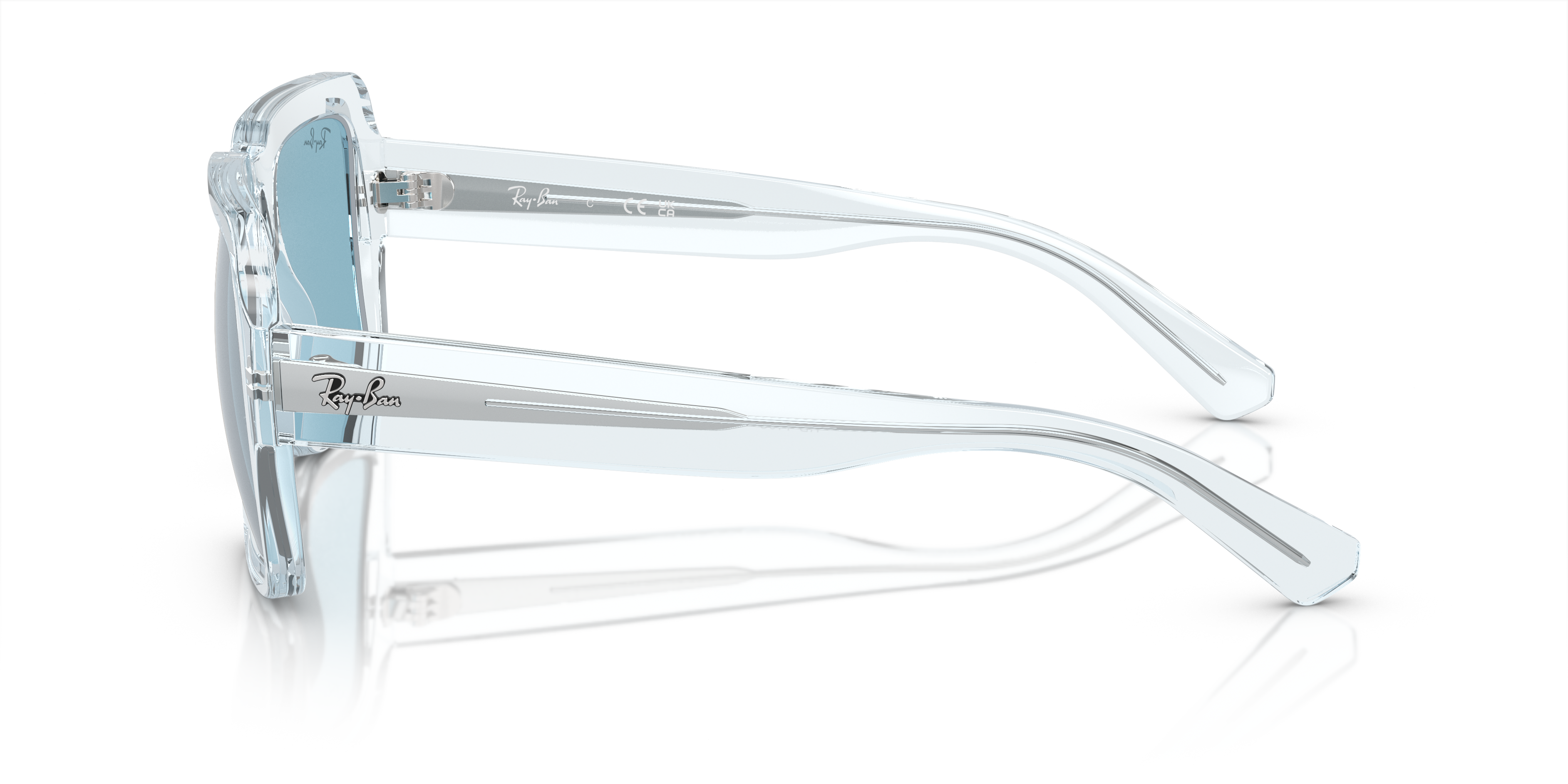 RB4408 Hellblau transparent KunststoffSunglass Frames von B24, Seitenansicht