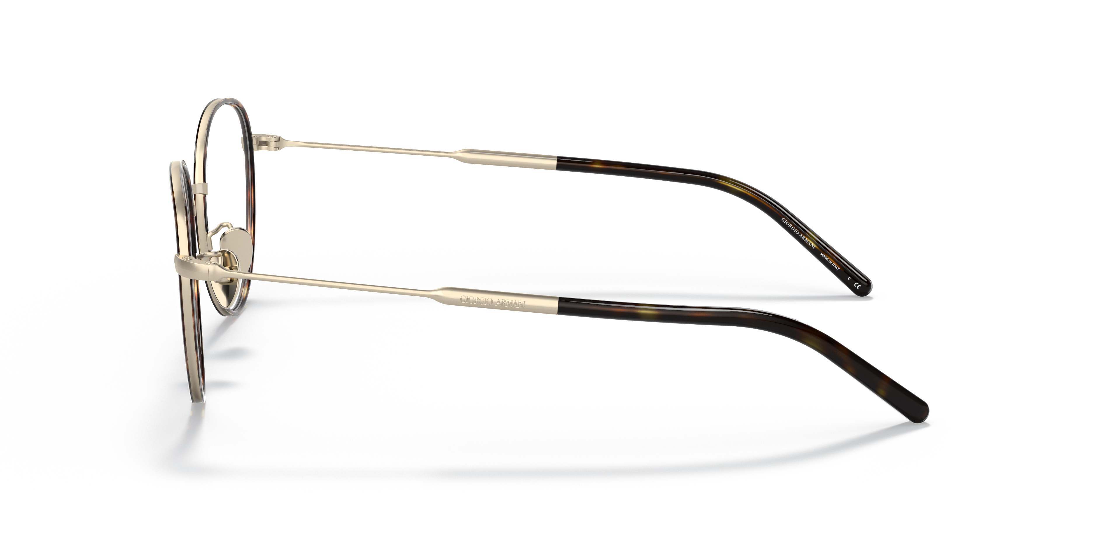 AR5111J Mat lichtgoud & Havana MetaalEyeglass Frames van B24, Zijaanzicht