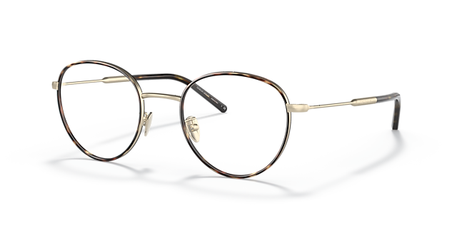 AR5111J Blassgold matt & Havana MetallEyeglass Frames von B24, Dreiviertelansicht