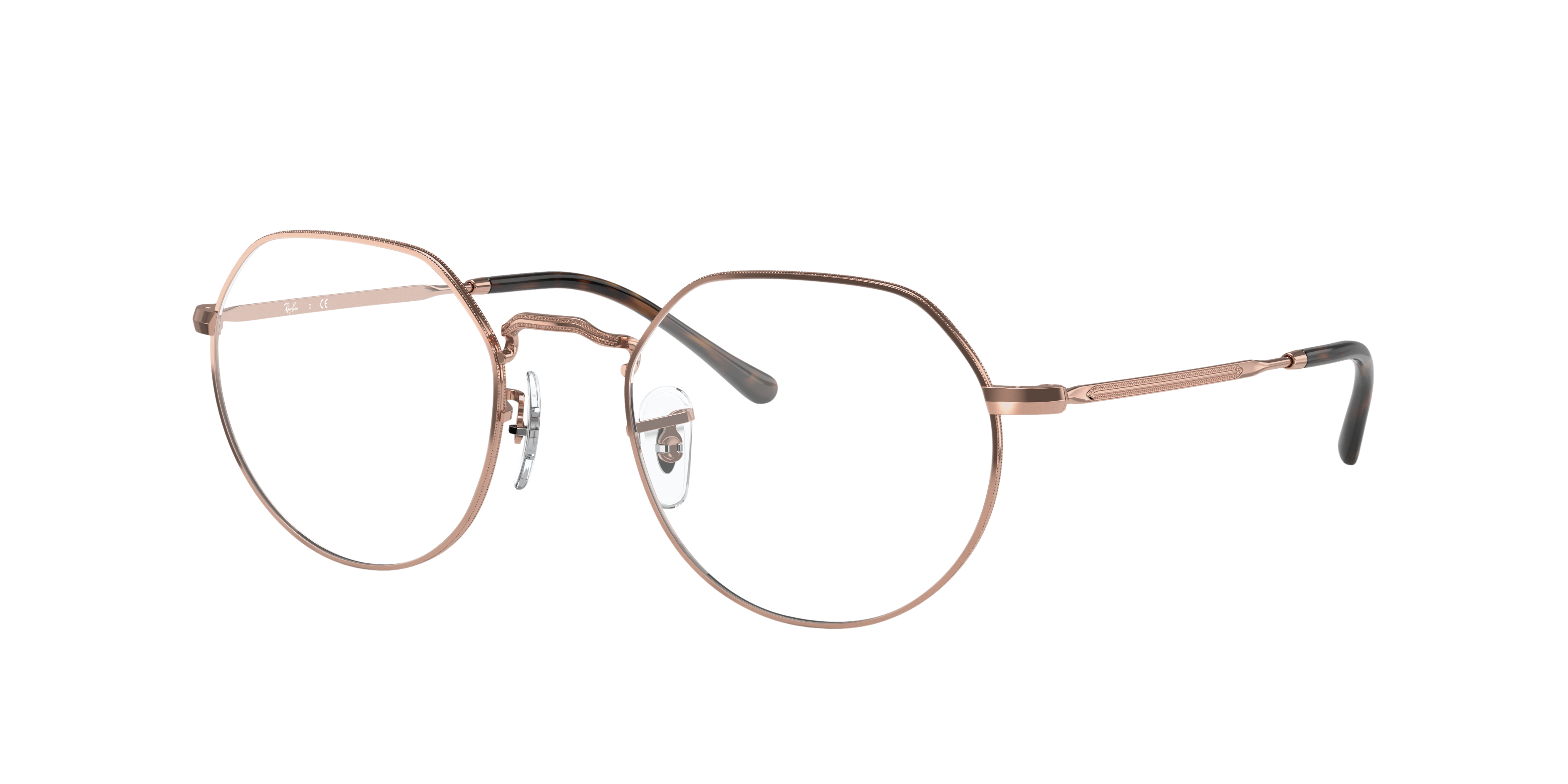 RB6465 Kupfer MetallEyeglass Frames von B24, Dreiviertelansicht