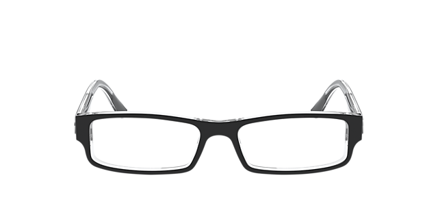 RB5246 Zwart op transparant AcetaatEyeglass Frames van B24, Vooraanzicht