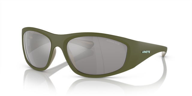 AN4331 Matte Military & Alumina Light Green KunststoffSunglass Frames von B24, Dreiviertelansicht