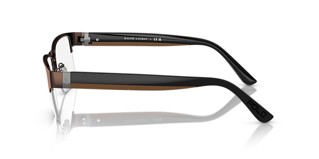 PH1220 Glanzend donkerbruin MetaalEyeglass Frames van B24, Zijaanzicht