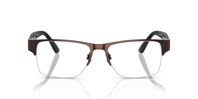 PH1220 Glanzend donkerbruin MetaalEyeglass Frames van B24, Vooraanzicht