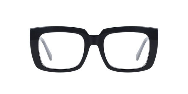 Laila Jet Black AcetatEyeglass Frames von B24, Vorderansicht