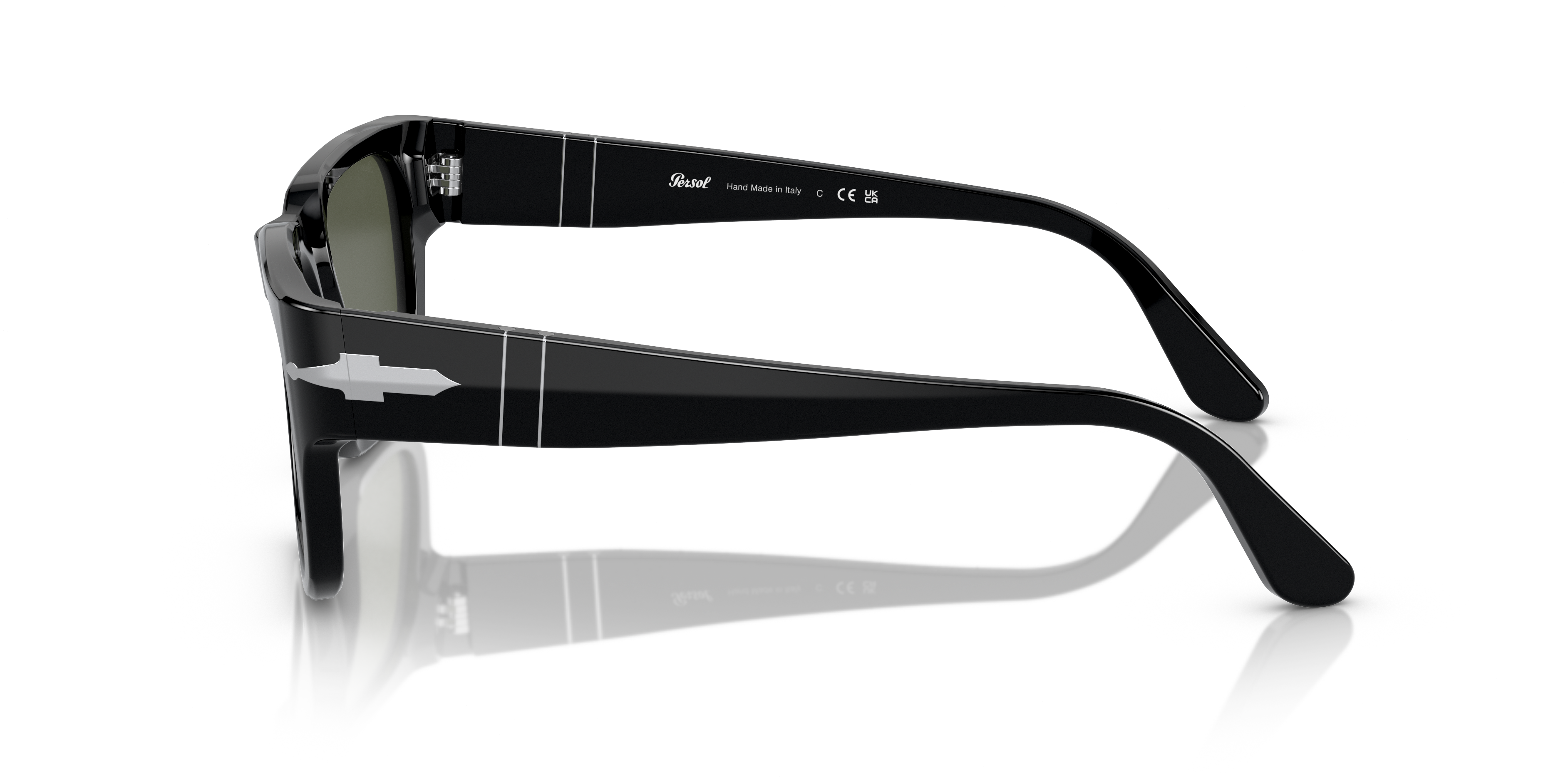 PO3315S Schwarz AcetatSunglass Frames von B24, Seitenansicht