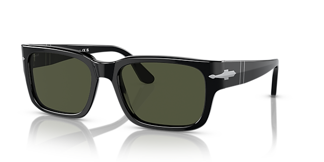 PO3315S Schwarz AcetatSunglass Frames von B24, Dreiviertelansicht