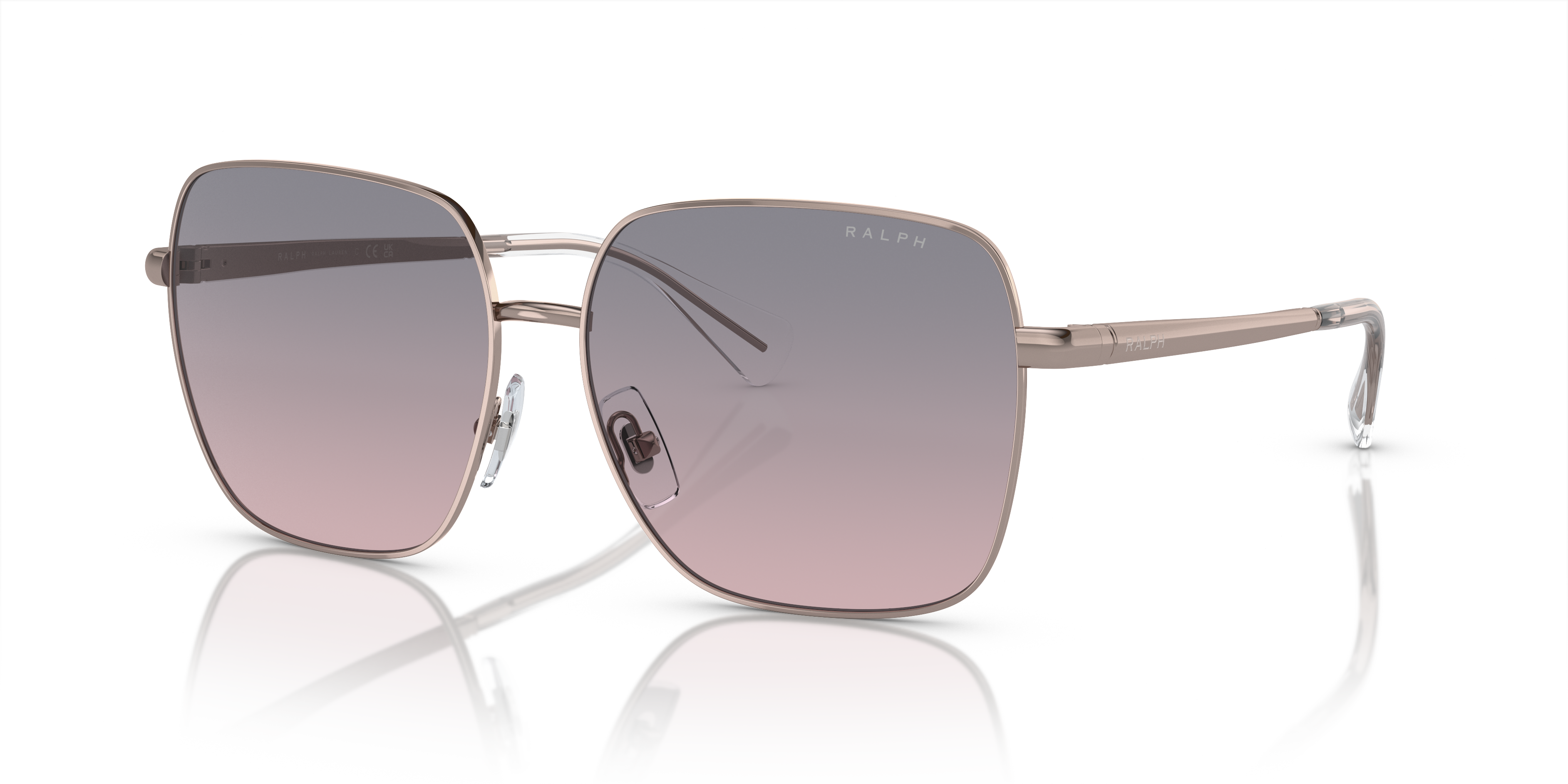 RA4142 Glänzendes Rose Gold MetallSunglass Frames von B24, Dreiviertelansicht