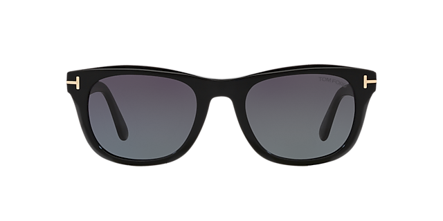Kendel Glänzendes Schwarz AcetatSunglass Frames von B24, Vorderansicht