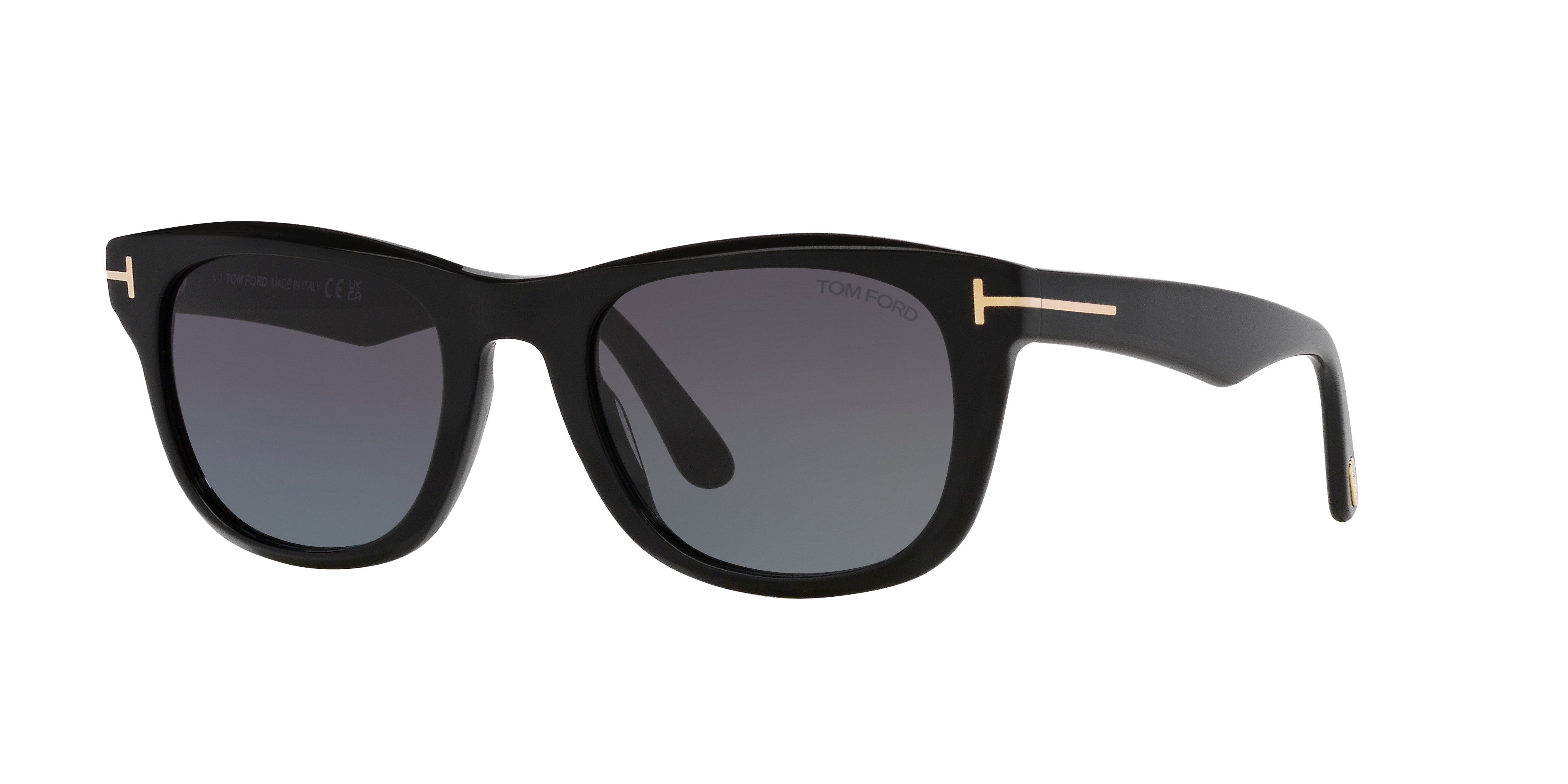 Kendel Zwart glanzend AcetaatSunglass Frames van B24, Hoekweergave