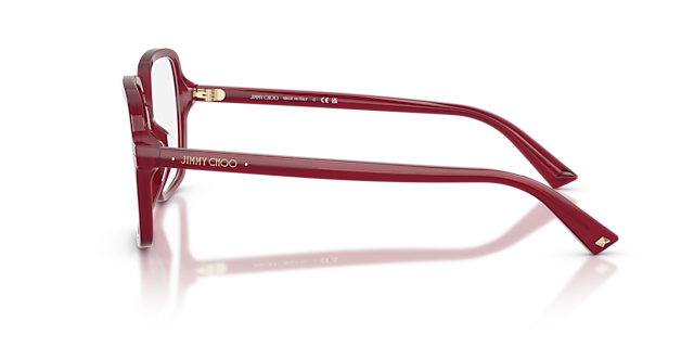 JC3046U Opaline Cranberry AcetaatEyeglass Frames van B24, Zijaanzicht